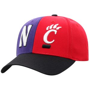 Northwestern University Wildcats House Divided Hat with Cincinnati Bearcats-Left View