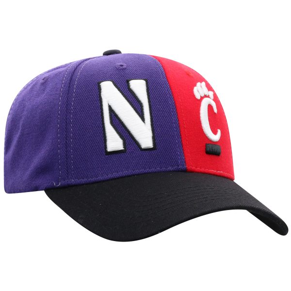 Northwestern University Wildcats House Divided Hat with Cincinnati Bearcats-Right