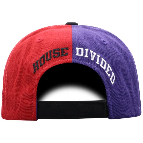 Northwestern University Wildcats House Divided Hat with Oklahoma Sooners-Back