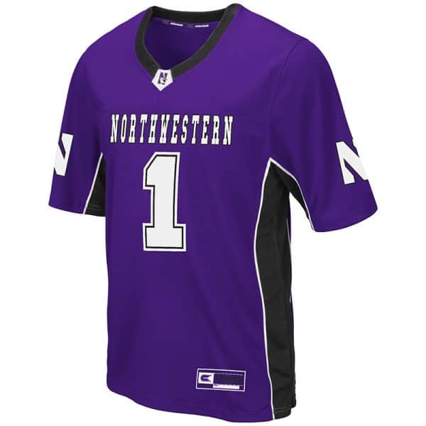 Northwestern University Wildcats Colosseum Men's Purple Max Power Football Jersey
