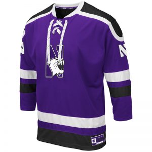 Northwestern University Wildcats Colosseum Men's Purple Mr. Plow Hockey Jersey with N-Cat Design