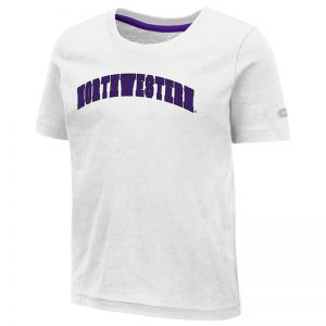 Northwestern University Wildcats Colosseum Toddler White S/S T-Shirt with Arched Northwestern Design