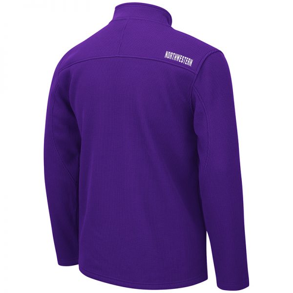 Northwestern University Wildcats Colosseum Men's Willie Full Zip Purple Jacket with N-Cat Design - Image 3
