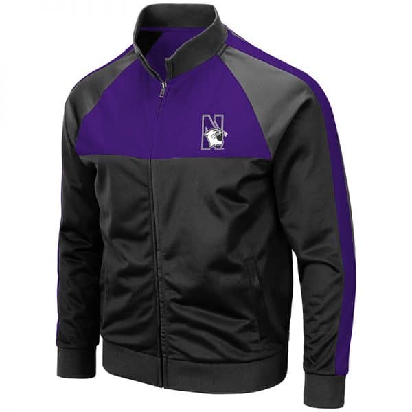 Northwestern University Wildcats Colosseum Men's Homerpalooza Track Jacket with N-Cat Design