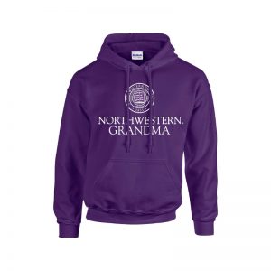 Northwestern University Wildcats Purple Hooded Sweatshirt With Grandma Design