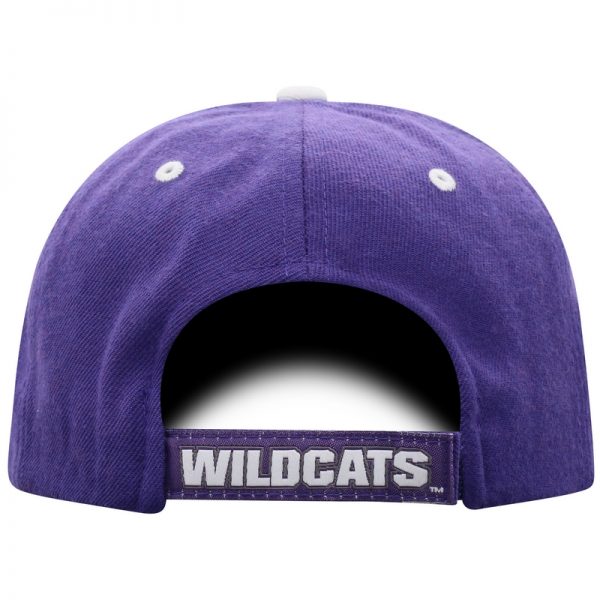 Northwestern University Wildcats Top Of The World Constructed Purple Velcroback Hat with The N-Cat Design - Image 4