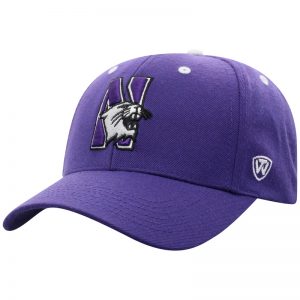 Northwestern University Wildcats Top Of The World Constructed Onefit Purple Acrylic/Wool Hat with N-Cat Design