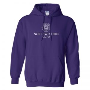 Northwestern University Wildcats Purple Hooded Sweatshirt With Mom Design