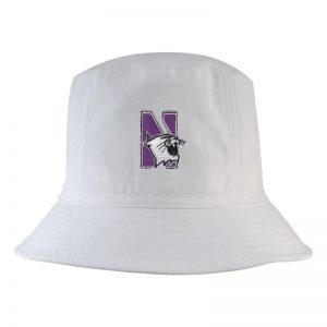 Northwestern University Wildcats White Floppy/Bucket Hat with N-Cat Design