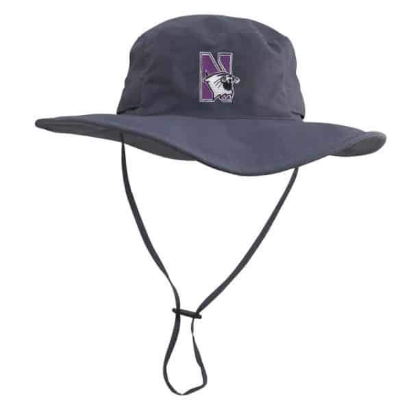 Northwestern University Wildcats Charcoal Grey Outback Boonie Hat With N-Cat Design