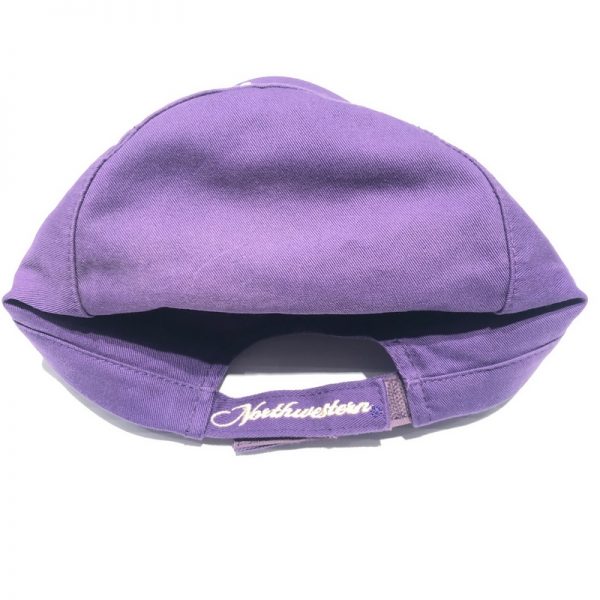 Northwestern University Wildcats Ladies Purple Velcroback Hat with Stylized N and Rose Design-3
