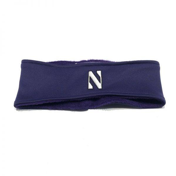 Northwestern University Wildcats Purple Fleece Headband With Stylized N Design
