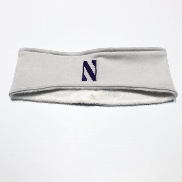 Northwestern University Wildcats White Fleece Headband With Stylized N Design