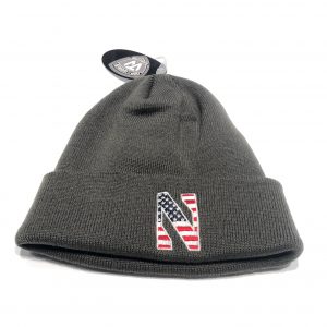 Northwestern University Wildcats Grey Cuffed Knit Hat with Stars & Stripes Stylized N Design