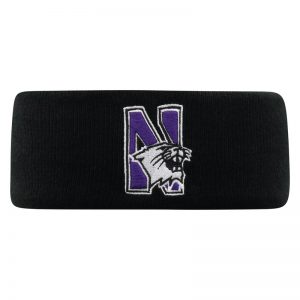 Northwestern University Wildcats Black Knit Headband with N-Cat Design