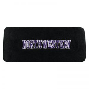 Northwestern University Wildcats Black Knit Headband with Northwestern Design