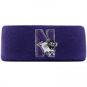 Northwestern University Wildcats Purple Knit Headband with N-Cat Design