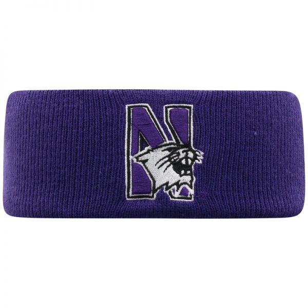 Northwestern University Wildcats Purple Knit Headband with N-Cat Design