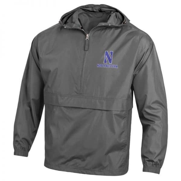 Northwestern University Wildcats Champion Men's Graphite Packable Jacket