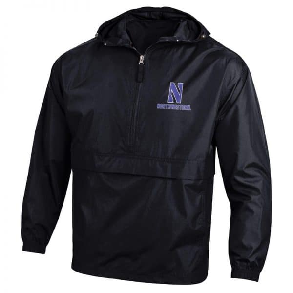Northwestern University Wildcats Champion Men's Black Packable Jacket