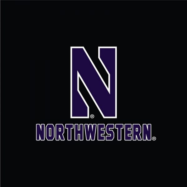 Northwestern University Wildcats Champion Men's Black Field Day Fleece Pant With Stylized N over Northwestern Design - Image 2