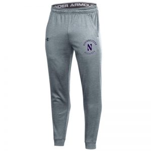 Northwestern University Wildcats Men's Under Armour True Grey Heather Armour Fleece Pants