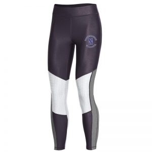 Northwestern University Wildcats Ladies Under Armour Carbon Heather/Onyx White Pocket Crop Pants
