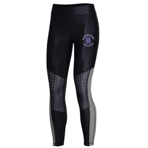 Northwestern University Wildcats Ladies Under Armour Black/Black Pocket Crop Pants