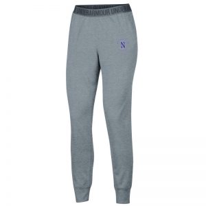 Northwestern University Wildcats Ladies Under Armour True Grey Heather Play Up Pants