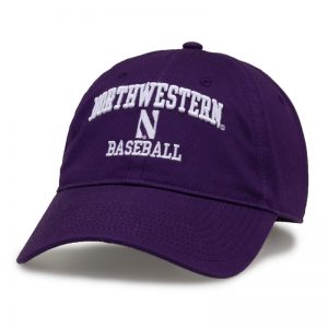 Northwestern University Wildcats Unconstructed Purple Cotton Twill Hat with Baseball Design