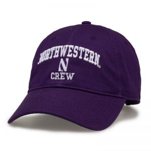 Northwestern University Wildcats Unconstructed Purple Cotton Twill Hat with Crew Design