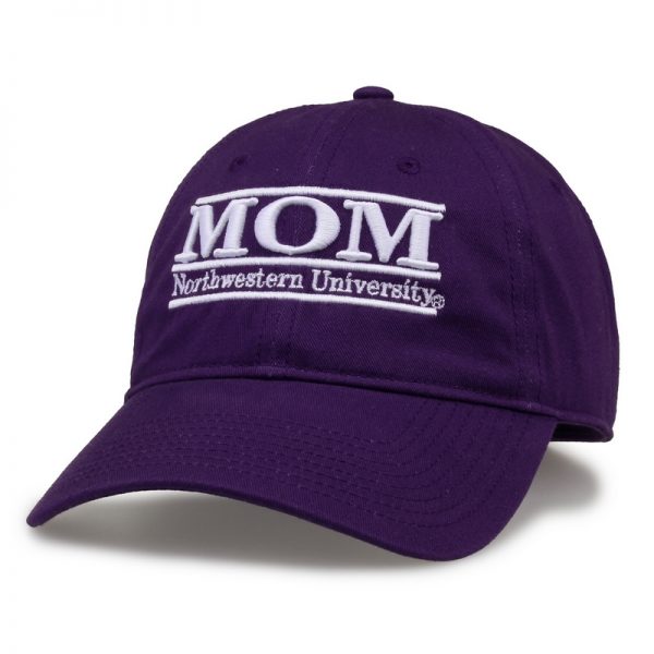 Northwestern University Wildcats Unconstructed Purple Cotton Twill Hat with Mom Bar Design
