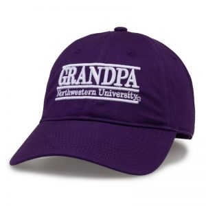 Northwestern University Wildcats Unconstructed Purple Cotton Twill Hat with Grandpa Bar Design