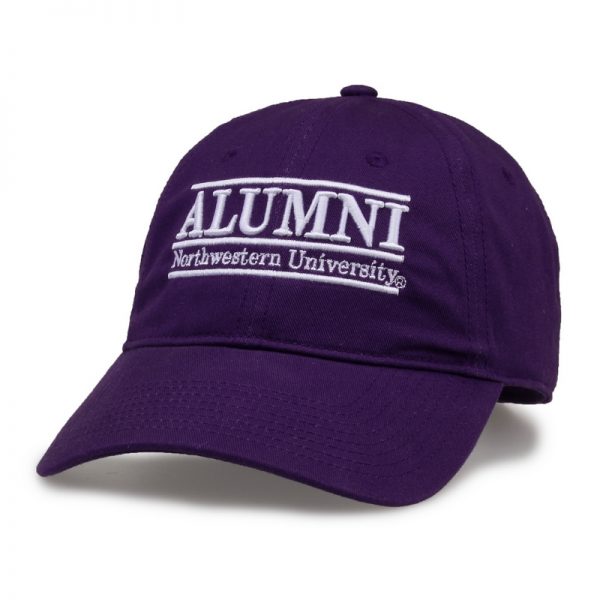Northwestern University Wildcats Unconstructed Purple Cotton Twill Hat with Alumni Bar Design