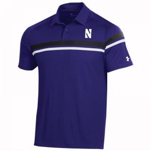 Northwestern University Wildcats Men’s Under Armour Tour Drive Purple Sideline Polo shirt