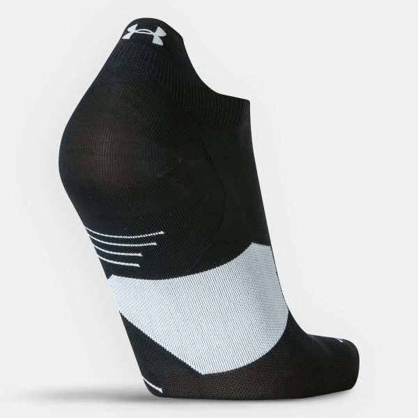 Northwestern University Wildcats Adult Under Armour Black Run No Show Sock-Back