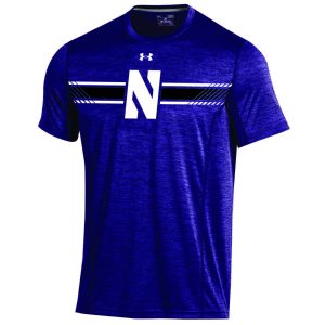 Northwestern University Wildcats Youth Under Armour Sideline Purple Microthread Short Sleeve Tee