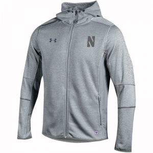 Northwestern University Wildcats Men’s Under Armour Marbalized Grey Fleece Lined Softshell Jacket With Stylized N Design