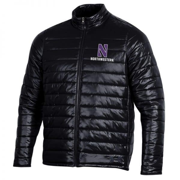 Northwestern University Wildcats Men’s Under Armour Black Puffer Jacket With Stylized N Design