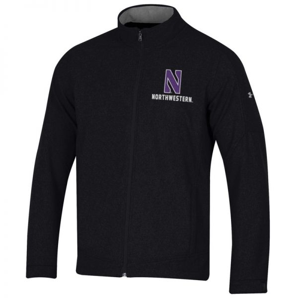 Northwestern University Wildcats Men’s Under Armour Black Softshell Jacket With Stylized N Design