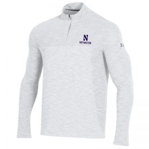 Northwestern University Wildcats Men’s Under Armour Elemental Novelty Vanish Seamless 1/4 Zip With Stylized N Design