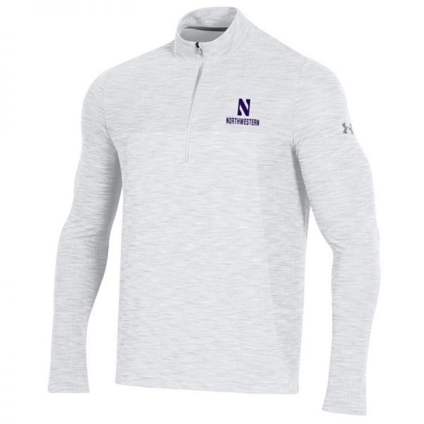 Northwestern University Wildcats Men’s Under Armour Elemental Novelty Vanish Seamless 1/4 Zip With Stylized N Design