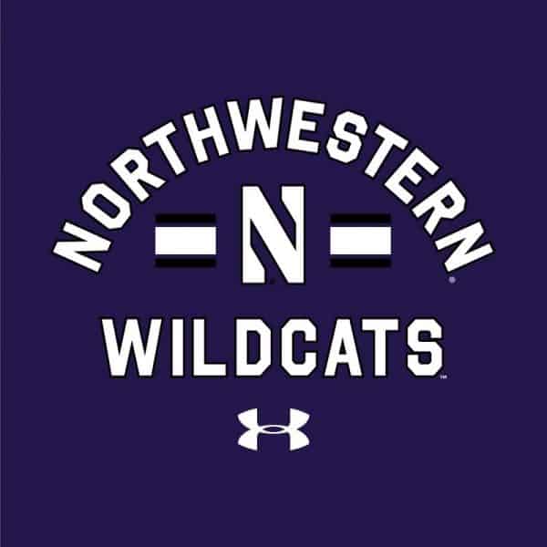 Northwestern University Wildcats Men’s Under Armour Purple All Day Fleece Hood With Stylized N Design
