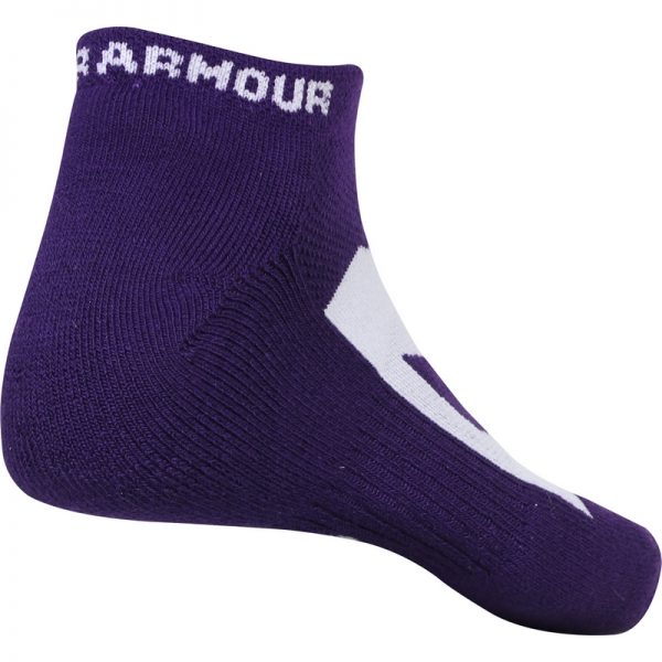 Northwestern University Wildcats Under Armour Purple No Show Sock With Oversized Stylized N Design-2