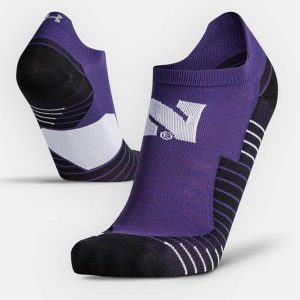 Northwestern University Wildcats Adult Under Armour Purple Run No Show Sock