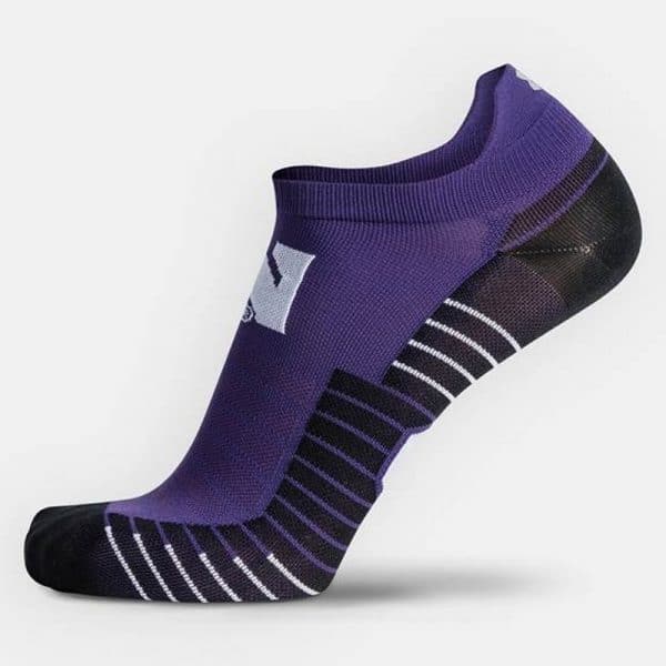 Northwestern University Wildcats Adult Under Armour Purple Run No Show Sock-2