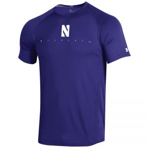 Northwestern University Wildcats Youth Under Armour Sideline Purple Raid Short Sleeve Tee
