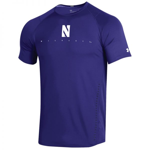 Northwestern University Wildcats Youth Under Armour Sideline Purple Raid Short Sleeve Tee