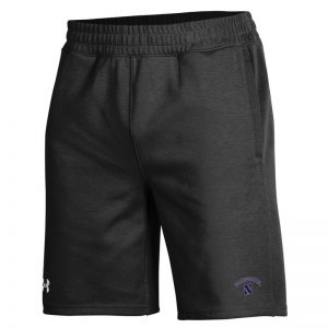 Northwestern University Wildcats Men's Under Armour Black Double Knit Jacquard Short