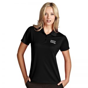Northwestern / Kellogg Antigua Ladies Black Polo Shirt